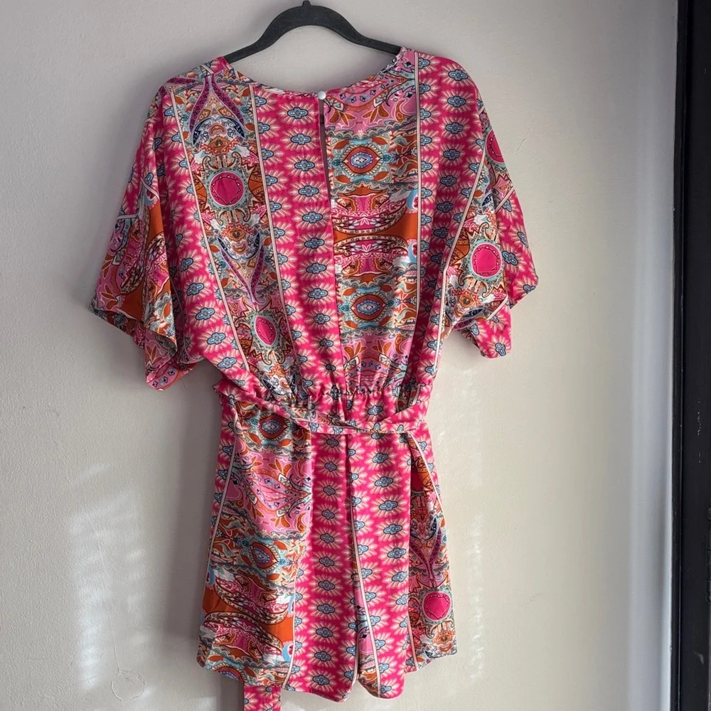 Pink Patterned Romper - Picture 3 of 3